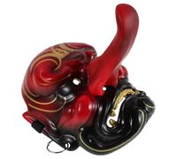 NOLITOY Maschera Giapponese Integrale Tengu Tradizionale da Samurai in Materiale Traspirante, Maschera Demoniaca Cosplay Unisex per Eventi Teatrali, Carnevale e Decorazione Murale