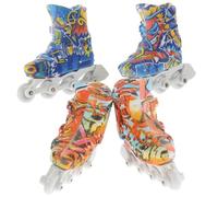 NOLITOY Mini Scarpe da Fingerboard per Dita Set 2 Paia di Giocattoli Antistress Compatti per Gioco da Scrivania Tipo Pattini a Rotelle per e Forniture Scolastiche Accessori Finger