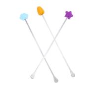 NOLITOY Miscelatore per Latte in Polvere 3 Pezzi in Acciaio Inossidabile Impugnatura Lunga e Colorata, senza Odore, per Preparazione Latte Artificiale in Ogni Luogo