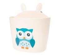 NOLITOY Organizer da Comodino da Appendere per Culla Contenitore da Comodino Beige Motivo Gufo Cestino Porta Pannolini e Organizer da Letto 24X13X285 CM per e Ragazzo Ragazza