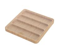 NOLITOY Organizer per Cinturini in Bambù a 9 Scomparti Coperchio in Acrilico Trasparente, Custodia Porta Orologi in Bambù per Esposizione e Conservazione Accessori, Scatola Porta