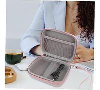 NOLITOY Organizer per Portatile con Laccio Pochette Compatta per Accessori Digitali e Auricolari Custodia Leggera e Protettiva per Viaggi e Uso Rosa