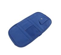 NOLITOY Organizzatore per Visiera Auto con Cerniera e Scomparto per Carte di Licenza Tasche per Occhiali da Sole in Pu Blu Compatibile con Camion Suv e Camper
