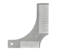 NOLITOY Pettine Per Barba Professionale Con Guida Per Modellatura Strumento Per Uomo Acciaio Inossidabile Con Design Innovativo Per Creare Stili Di Barba Differenti Facile Da Usare e