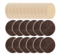NOLITOY Pezzi in Legno per Dama e Backgammon Set da 24 Pezzi Rotondi Colore Legno e Marrone Scuro, Accessori di Ricambio per Gioco da Tavolo Portatile Adatti a Viaggi e Regali