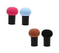 NOLITOY Piumini per Cipria a Soffio di Funghi 4 Pezzi Puff Trucco Viso e Corpo Leggeri Compatti per Polvere Libera Donna Uso Quotidiano Colore Casuale