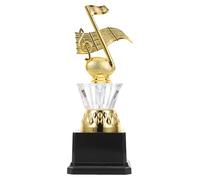 NOLITOY Premio Musicale in Plastica Dorata per 23 CM Coppa Premio D’Oro per Concorsi Canori di Gara Leggero e Portatile per Scuole e Riutilizzabile