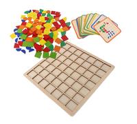 NOLITOY Puzzle Montessori in Legno Blocchi Geometrici Naturali Educativo per Asilo e Casa Puzzle Mosaico per Sviluppo e