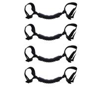 NOLITOY Rotolo Da 4 Pezzi Maniglia Del Tetto Impugnature Gladiatore Preda Nastro Grip Per Barra Per Trazioni Maniglia Di Presa Del Veicolo Tappo Chiusura Del Cofano Black Pvc