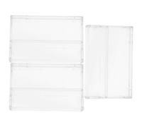 NOLITOY Scatola Porta Cassette Trasparente in Plastica Rigida Custodia per Musicassette retrò Set da 3 Pezzi per Conservazione e Organizzazione Adatta per Collezionisti e Appassionati