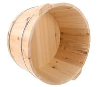 NOLITOY Secchio Per Pediluvio Legno Naturale Tinozza Per Bagno Portatile Per Ragazza Ragazza Per Lavaggio Sicuro Vernice Multifunzionale Per Casa