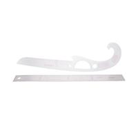 NOLITOY Set 2 Righelli da Cucito Curvi in Plastica Trasparente Righello Francese per Modelli Sartoriali Strumenti Artigianali per Taglio di Precisione e Cucito Professionale