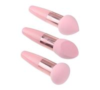 NOLITOY Set 3 Pezzi Spugnette Per Trucco Penna, Accessori Cosmetici Morbidi Antiallergici Per Pelle Secca, Strumenti Make up Impugnatura Ergonomica Per Applicazione Polveri Viso
