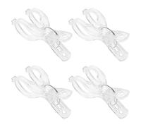 NOLITOY Set 4 Clip Asciugamani Trasparenti a Molla Antiscivolo, Morsetti Resistenti per Portasciugamani Cucina e Bagno, Adatti per Sedie da Spiaggia e Ambienti Interni