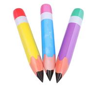 NOLITOY Set da 3 Matite Gonfiabili in PVC Colorate Giallo Blu Viola per Decorazioni Feste di Compleanno e Aule Scolastiche Accessori Gonfiabili per Scenografie e Bomboniere