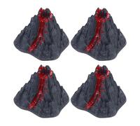 NOLITOY Set da 4 Modelli di Vulcani in Plastica Realistici 8Cm - Giocattoli Vulcanici Artificiali per attività Scientifiche Decorazioni in Miniatura per Feste a Tema e Paesaggi di