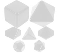 NOLITOY Set da 7 Dadi Vuoti in Plastica Multi-Lato Cubi di Storie Resistenti e Sicuri Superficie Liscia per Giochi di Ruolo e Attività Ludiche per