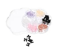 NOLITOY Set Decorazioni Unghie Ciondoli Fiocco e Perle, Accessori Fai da Te per Manicure, Adesivi Nail Art 3d Luminosi e Leggeri, per Unghie Naturali e Appuntamenti Estivi, Confezione