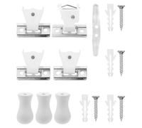 NOLITOY Set di Blocchi in Plastica e Metallo, Accessori Essenziali Puleggia e Chiavistello Facile da Usare e Durevole per Tende a Rullo per Tende da Bagno e Cucina
