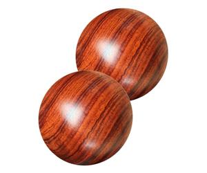 NOLITOY Sfera Massaggio in Legno 2 Pezzi 5 Cm per Terapia Manuale e Miglioramento Ritmi Sonno Memoria Uso Quotidiano Mani e Piedi