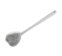 NOLITOY Spazzola Da Bagno Silicone Forma Di Cuore Con Manico Lungo Esfoliante Per Corpo e Massaggio Strumento Multifunzione Per Doccia Facile Da Pulire e Asciugare