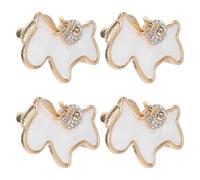 NOLITOY Spilla Decorativa a Forma di Cavallo in Lega, Set da 4 Pezzi Clip Sicura, Leggera e Resistente, Accessori da Abito per Donna e Uomo per Cappotti, Borse e Cappelli, per