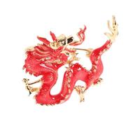 NOLITOY Spilla Vintage Cinese con Simbolo di Mitica in Metallo Robusto Design Elegante e Realizzato a Mano Spilla da Giacca Unisex per Donna con Simbolo di Fortuna e Autorità