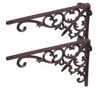 NOLITOY Staffa di Supporto per Mensola in Ferro Resistente, Set da 2 Staffe Angolo Retto per Mensole Galleggianti, Supporto Murale Multiuso per Ripiani Decorativi e Fai da Te