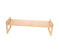 NOLITOY Supporto Monitor in Bamboo Naturale per Computer con Rialzo Ergonomico e Organizzatore Desktop Resistente e Multifunzionale per Casa e Ufficio Alzatina Portatile per Migliorare