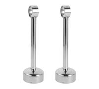 NOLITOY Supporto per Asta Armadio in Acciaio Resistente 2 Pezzi Base di Fissaggio a Soffitto per Montaggio Stabile Staffa Robusta per Bastone Appendiabiti per Organizzazione Armadio e