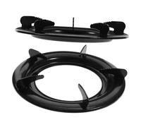 NOLITOY Supporto per Bruciatore Gas Tondo in Ferro 2 Pezzi per Cucina, Facile da Installare, Antiscivolo per Ristorante e Hotel