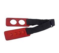 NOLITOY Tappetino Antiscivolo per Violoncello con Fermapuntale in Legno Protezione Pavimento Regolabile con Cinturino Nylon Base Spugna Spessa per Stabilità Design Elegante Nero Rosso