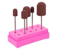 NOLITOY Testa di Levigatura per Unghie Scatola di Immagazzinaggio per Salone di Bellezza Custodia per Teste di Lucidatura Set di Strumenti per Manicure e Pedicure per Donna e Signora