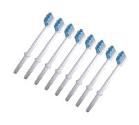 NOLITOY Testine di Ricambio 8 Pezzi per Irrigatore Orale Compatibili in ABS Bianco per Pulizia i Denti e Zone D’ombra Difficili da Raggiungere