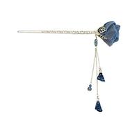 NOLITOY Tornante vestito decorativo accessori per d'oro da sposa coda barrette hair clip copricapo di bastoncini di accessorio forcina per bambina Lega di rame Blue