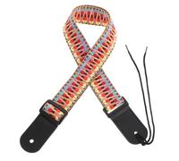 NOLITOY Tracolla Ukulele Regolabile in Vera Pelle con Motivo Etnico Resistente per Soprano Concerto e Tenore Stile Unico e Facile da Montare