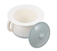 NOLITOY Vaso da Notte Materiale Pp Resistente Portatile con Coperchio Colore Blu Design Semplice e Compatto per Anziani e Ragazzo Ragazza per Uso Domestico e Familiare