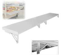 Noliven Mensola pieghevole per concessioni, 182,9 x 30,5 cm, in acciaio inox, pieghevole, per servire e servire le finestre