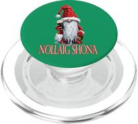 Nollaig Shona gnomo con un bicchiere di irlandese secco Stout PopSockets PopGrip per MagSafe