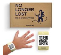 NoLongerLost Braccialetto Bambini Antismarrimento 3-6 Anni | Bracciale con QR Code per Sicurezza Bambini | Braccialetto con Numero di Telefono | Viaggio & Attività All’Aperto