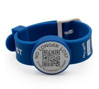 NoLongerLost Braccialetto Bambini Antismarrimento con Chiusura | Bracciale Antismarrimento con QR Code & Avvisi GPS | Impermeabile & UV Proof | Riutilizzabile