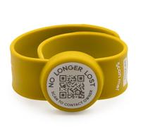 NoLongerLost Braccialetto Bambini Antismarrimento Slap-On | Bracciale Antismarrimento con QR Code | Braccialetto con Numero di Telefono per Bambini | Impermeabile & UV Proof
