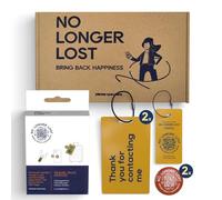 NoLongerLost Set Viaggio con Smart QR Tags | 2 Adesivi Epoxy, 2 Etichette Valigia & 1 Portachiavi | Accessori Viaggio Sicuri per Bagagli, Borse, Passaporto & Oggetti Utili
