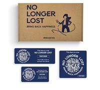 NoLongerLost Triple Sticker Value Pack con QR Code | 3 Adesivi in Formati Diversi | Tag ID Resistenti per Laptop, Caricabatterie, Borse & Attrezzatura | Accessori Viaggio