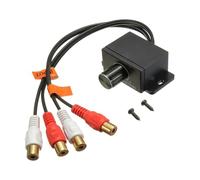 NOLOWY Manopola di controllo del volume dell'automobile Amplificatore remoto Livello Bass Audio Controllo del volume con 2 spine RCA per amplificatore domestico auto