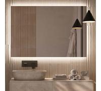 NOLUXA LEDIMEX - Specchio da bagno retroilluminato 60 x 80 cm | Specchio intelligente rettangolare con luce LED fredda 6500 K | Specchio da bagno con luce integrata senza cornice per mobile | Serie