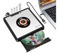 NOLYTH Unità CD esterna per laptop: con caricabatterie wireless da 15 W Plug & Play