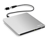NOLYTH Unità esterna Blu Ray: USB-C UHD 4K Bluray Unità Esterna Portatile 3D BDXL Bluray Masterizzatore Esterno per Laptop PC Windows 11/10 Mac MacBook Air Pro Borsa Alluminio