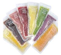 Nom Nom Kids Sacchetti riutilizzabili per ghiaccioli, confezione da 8, sacchetti per ghiaccioli, sacchetti per ghiaccioli per bambini (design ondulato)