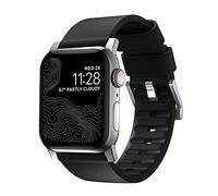 NOMAD - Active Leather Band Pro per Apple Watch 42mm / 44mm / 45mm - Connettore Argento